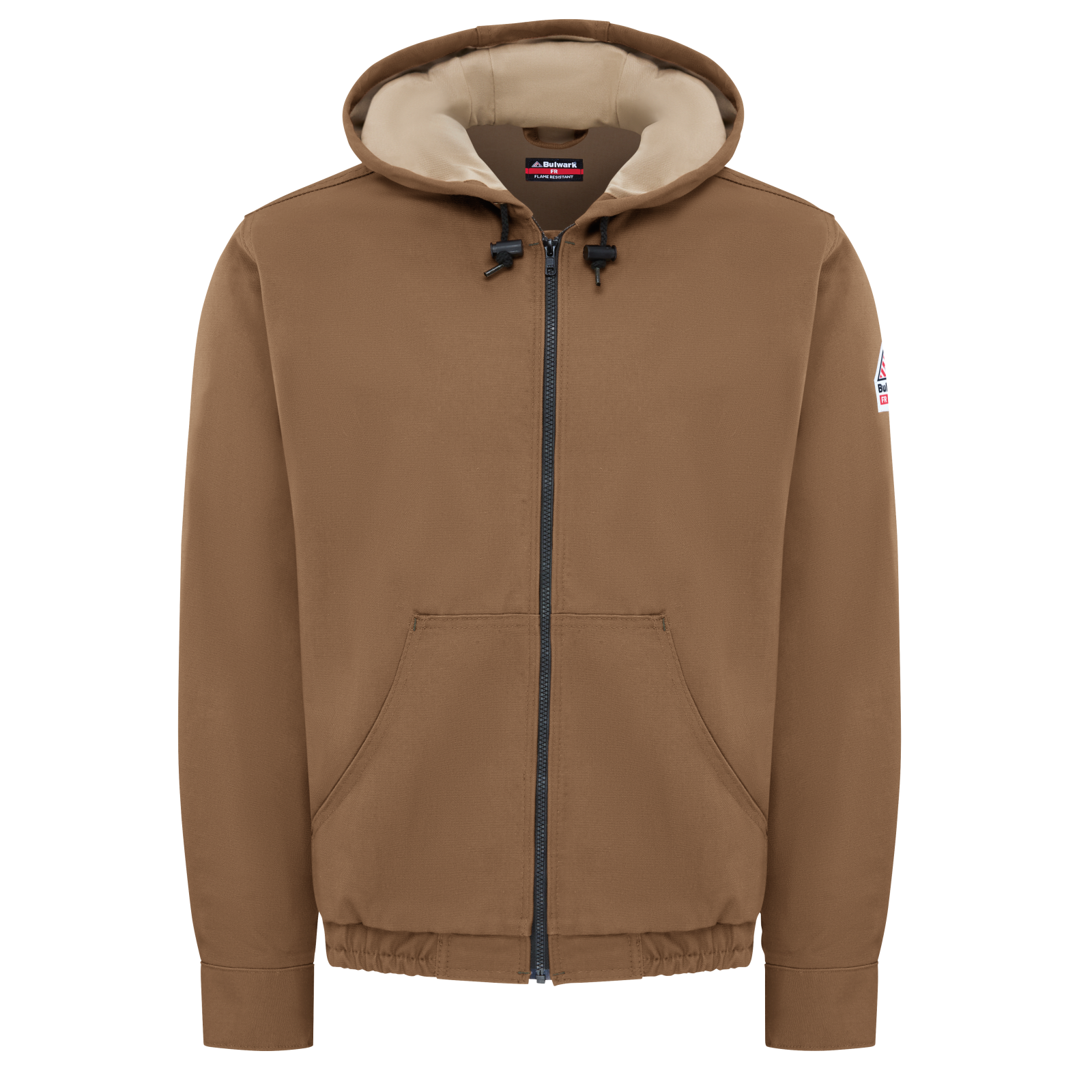 Men's Heavyweight FR Brown Duck Hooded Jacket